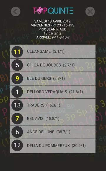 Top Quinté - Gagner avec la mu Capture d'écran 3