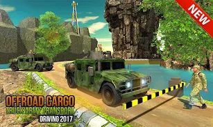 Offroad US Army Truck Driving Schermafbeelding 1