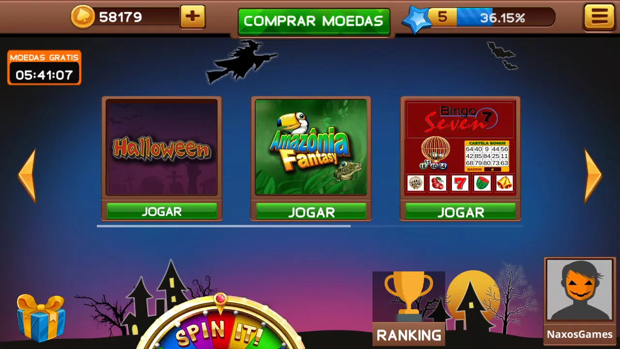 Halloween Caça Niquel e Bingo Скриншот 3