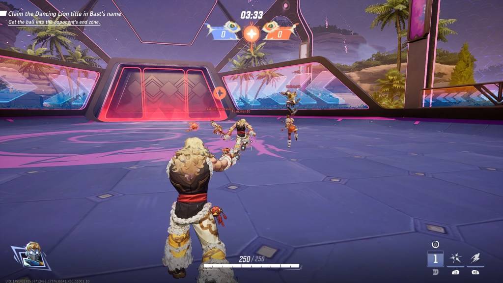 Die Spieler, die den Ball in Clash of Dancing Lion in Marvel -Konkurrenten als Teil eines Artikels über die Abnahme des Balls verfolgen.