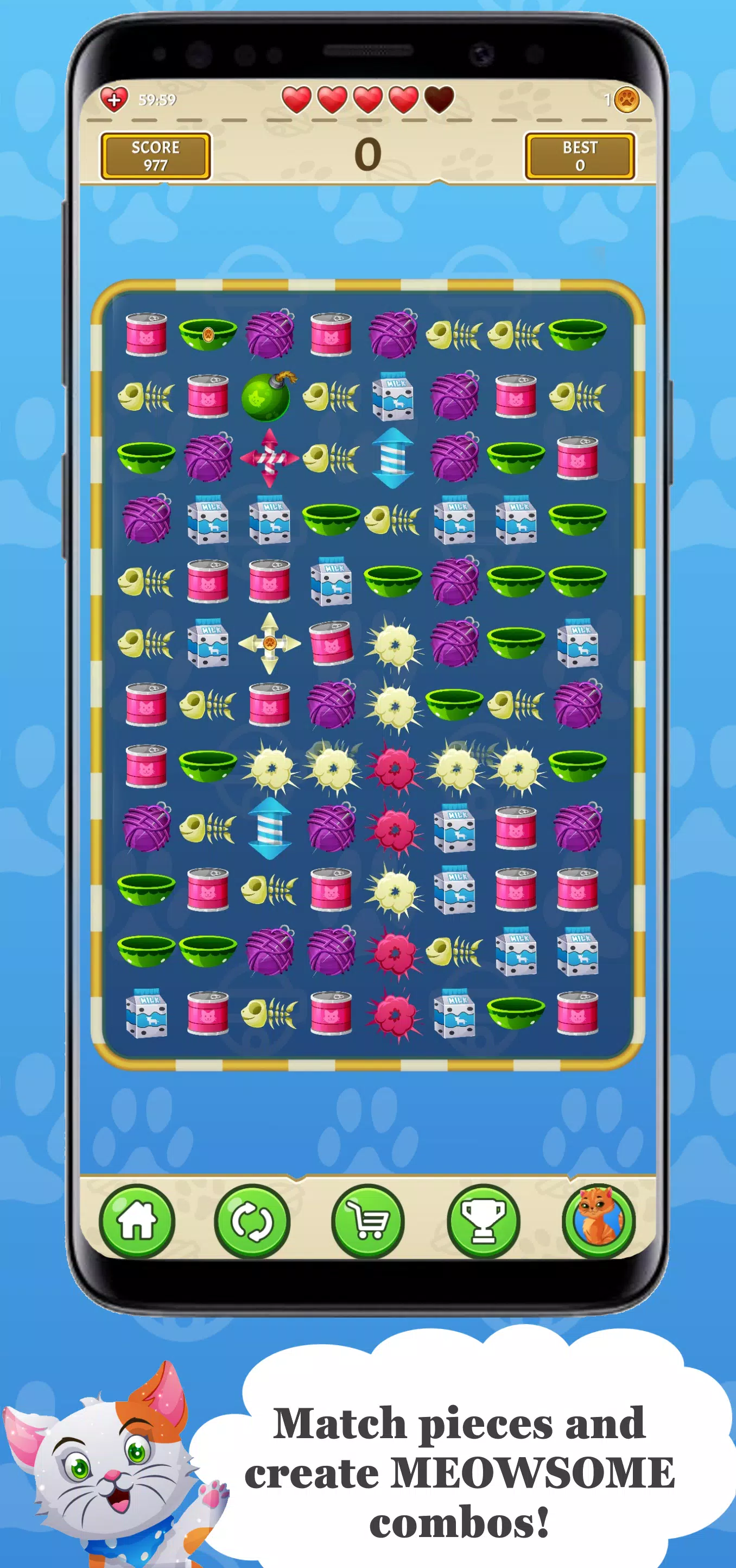 Sansa’s World - Match 3 - Cat Captura de tela 1