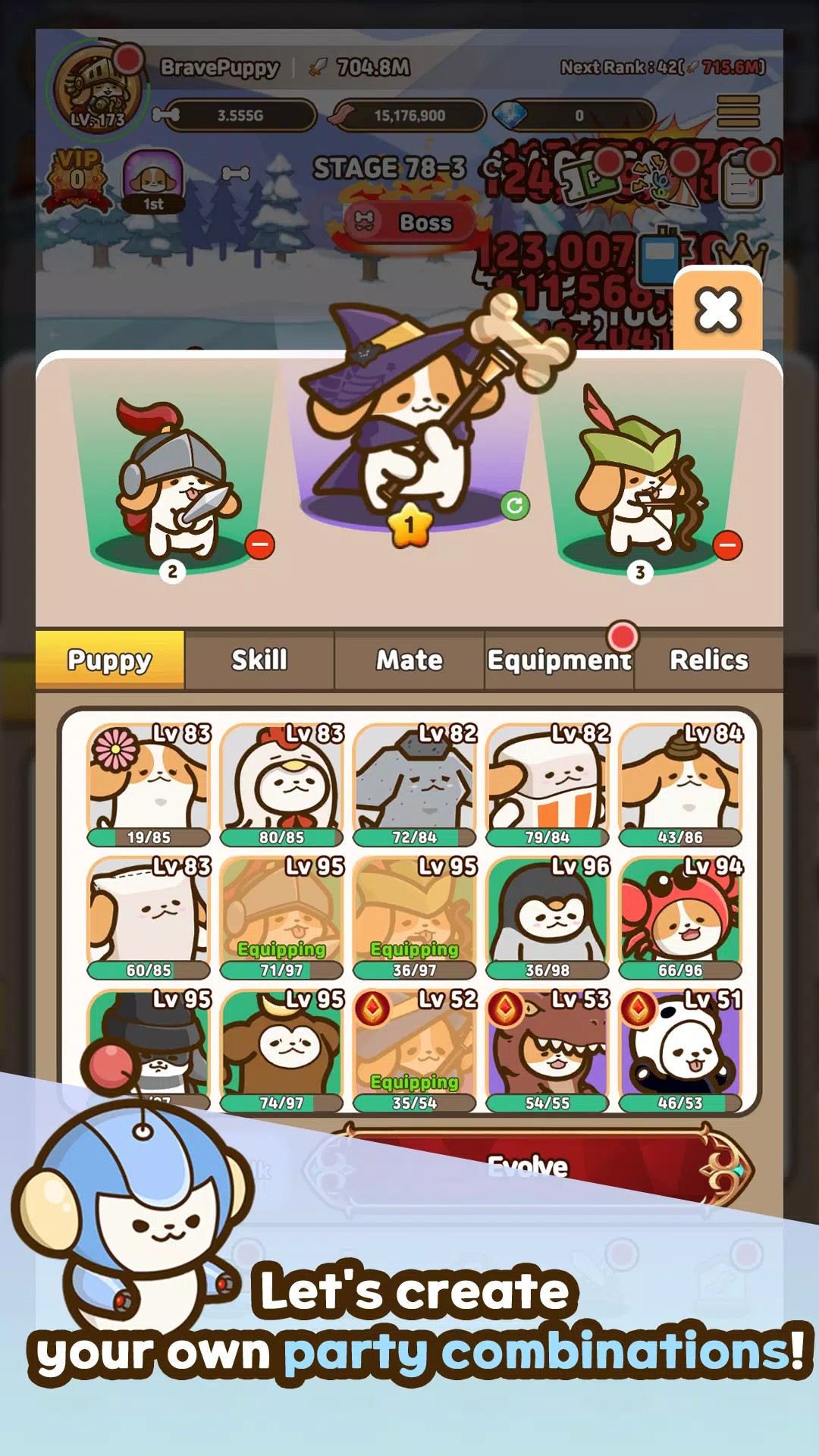 Schermata Bravepuppy Idle Adventure 2