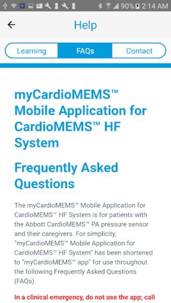 myCardioMEMS™ Screenshot 1