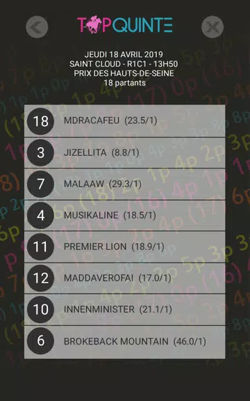 Top Quinté - Gagner avec la mu Capture d'écran 1