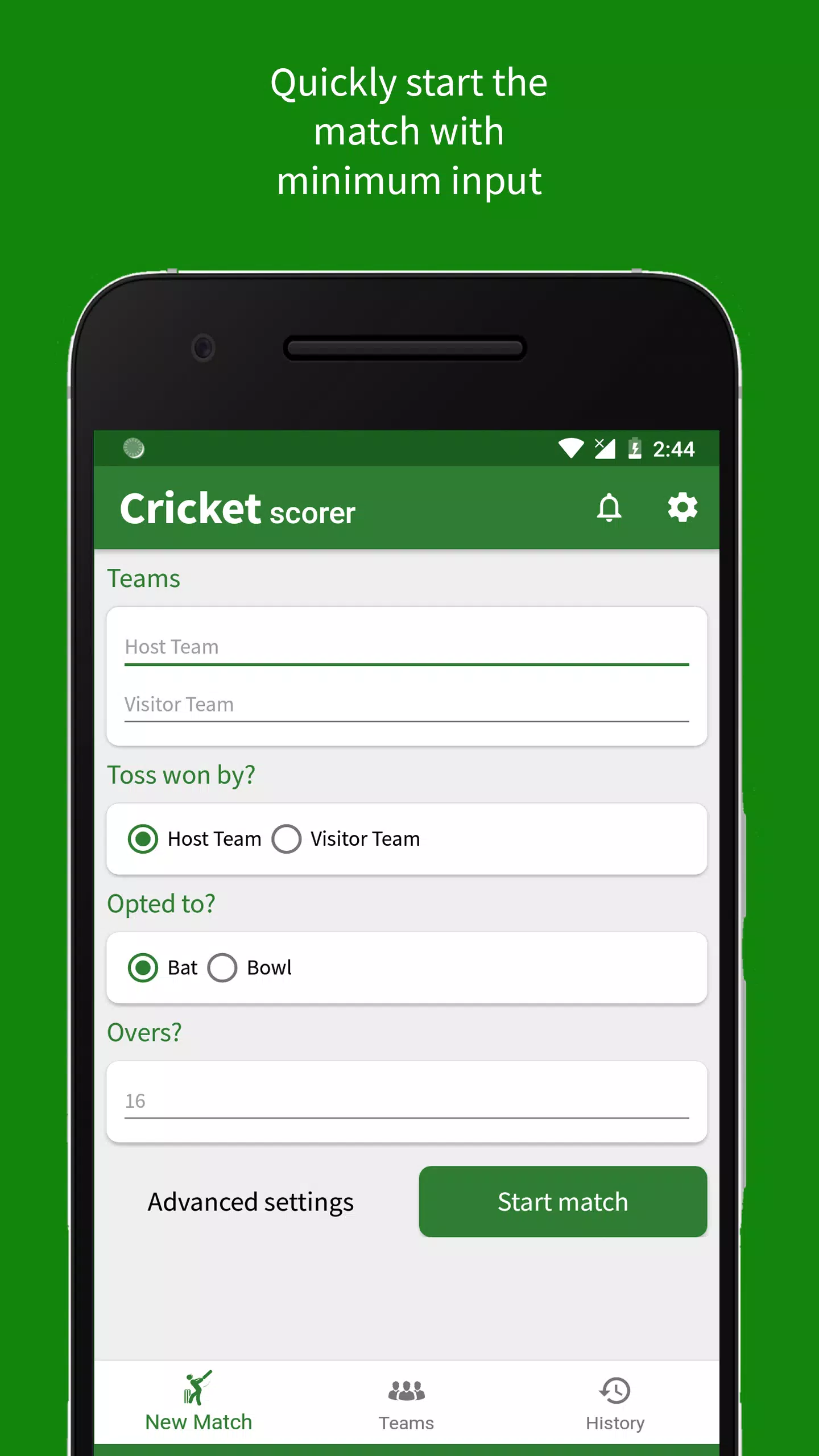 Cricket Scorer Zrzut ekranu 0
