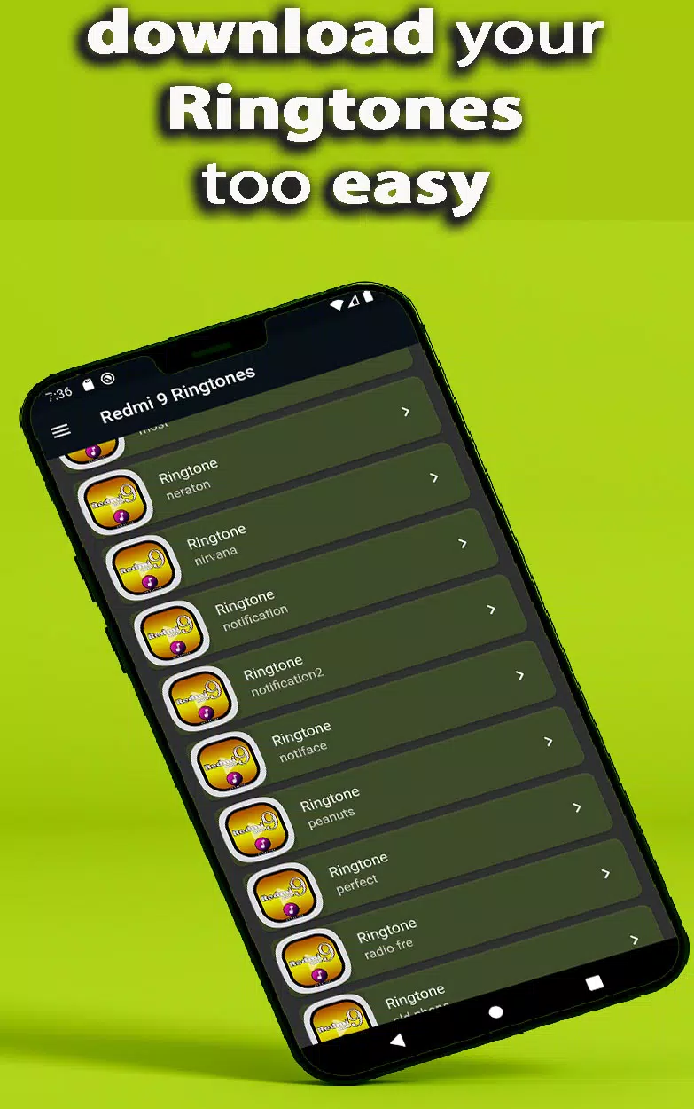 Redmi Note 9 Ringtone App Capture d'écran 2