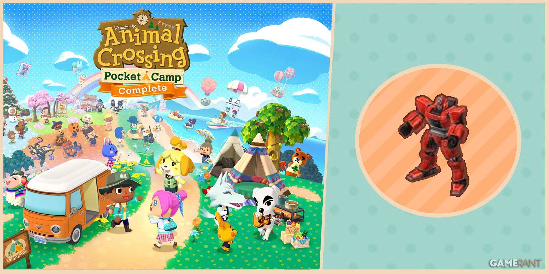 Roboterheld schließt sich Animal Crossing: Pocket Camp zusammen