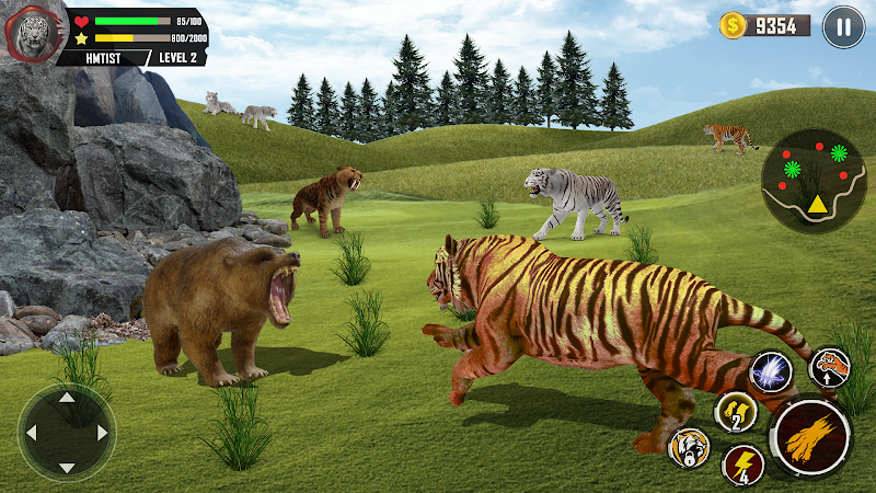 Tiger Simulator 3D Animal Game ဖန်သားပြင်ဓာတ်ပုံ 2