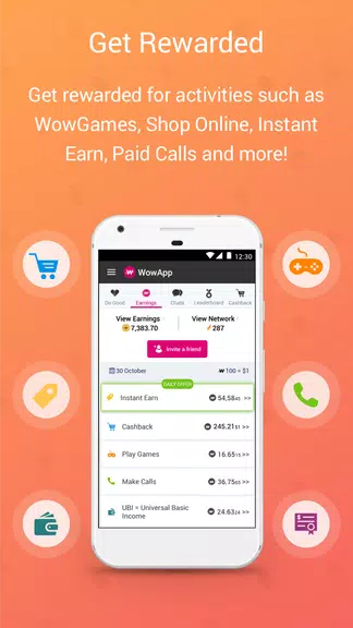 WowApp - Earn. Share. Do Good Captura de tela 1