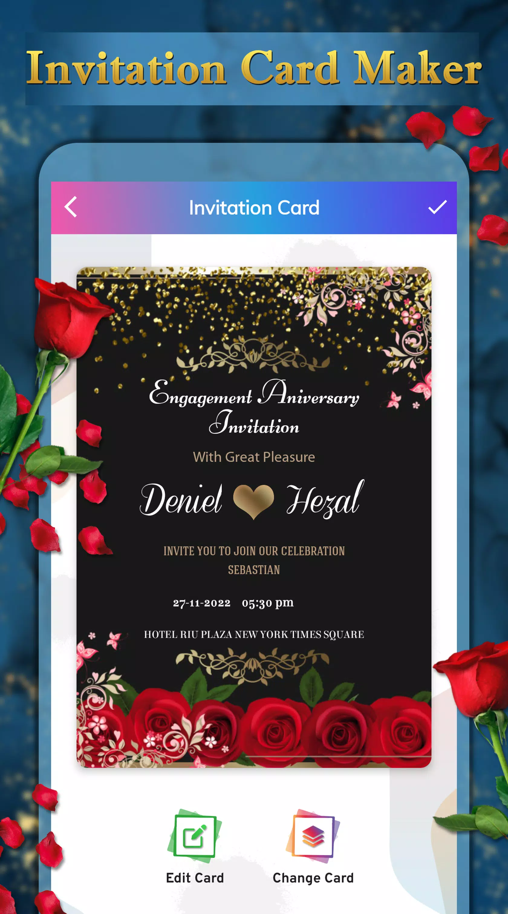 Invitation Card Maker Capture d'écran 2