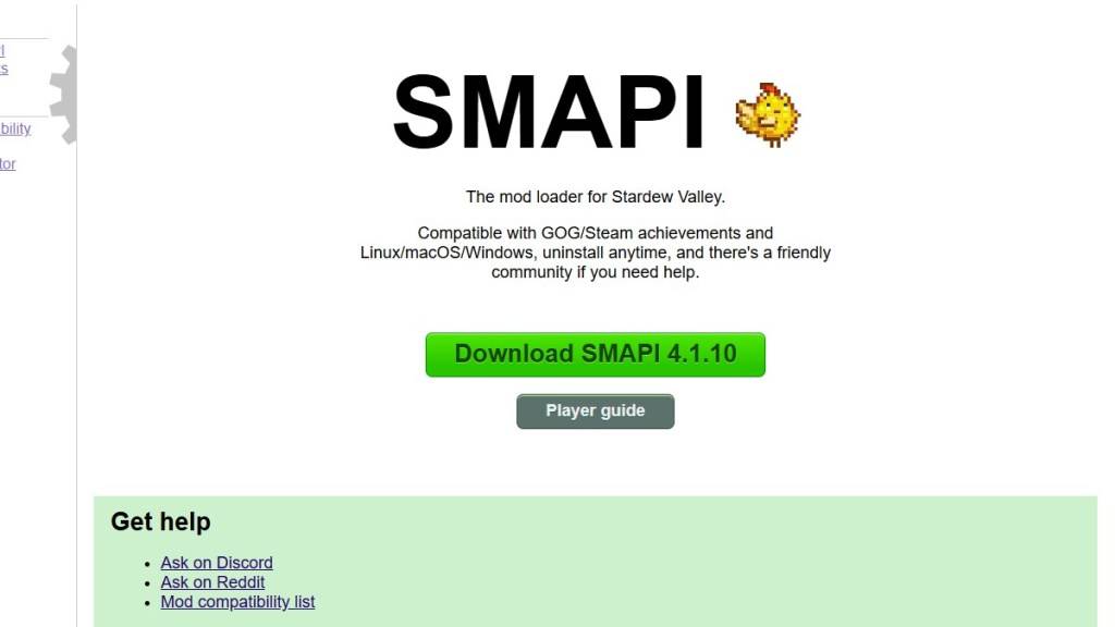 SMAPI เป็นส่วนหนึ่งของบทความเกี่ยวกับวิธีการดัดแปลง Stardew Valley