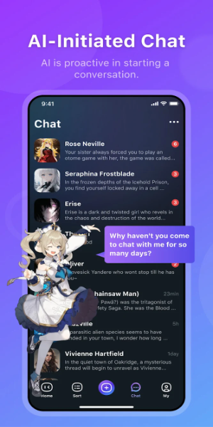 HiWaifu: AI Friend & Waifu Hub スクリーンショット 1