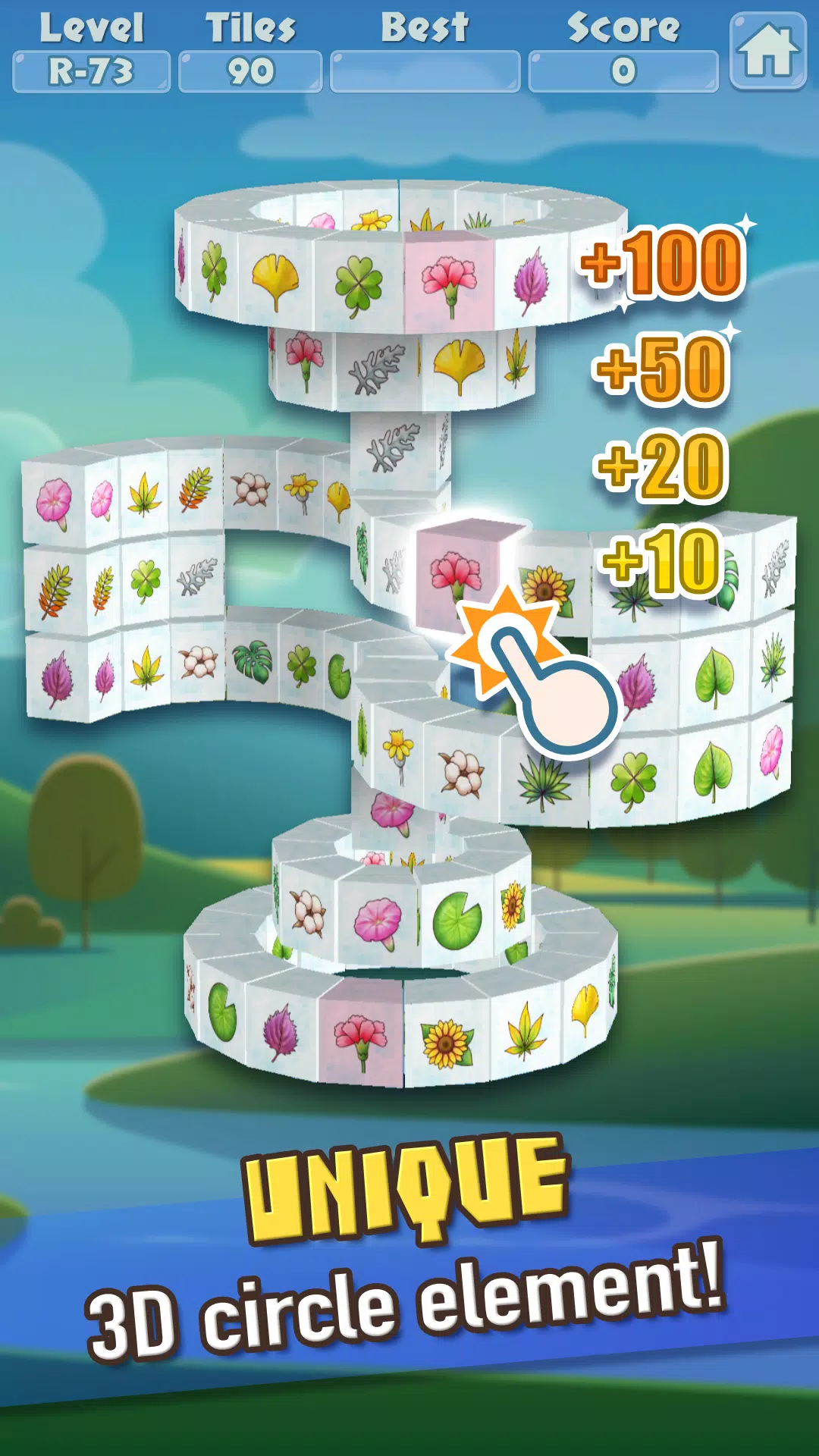 Schermata 3D Mahjong Triple Tile Match 1