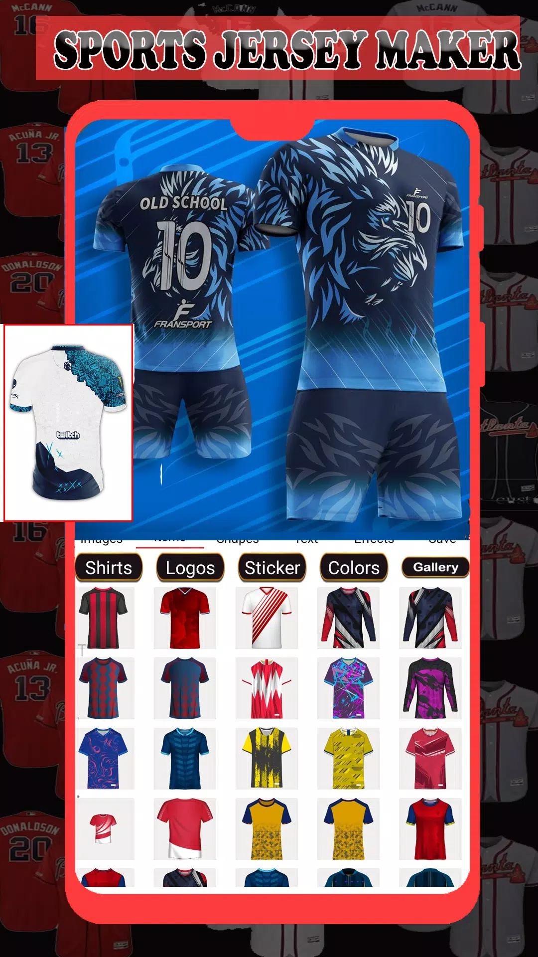 Sports Jersey Maker Tangkapan skrin 2