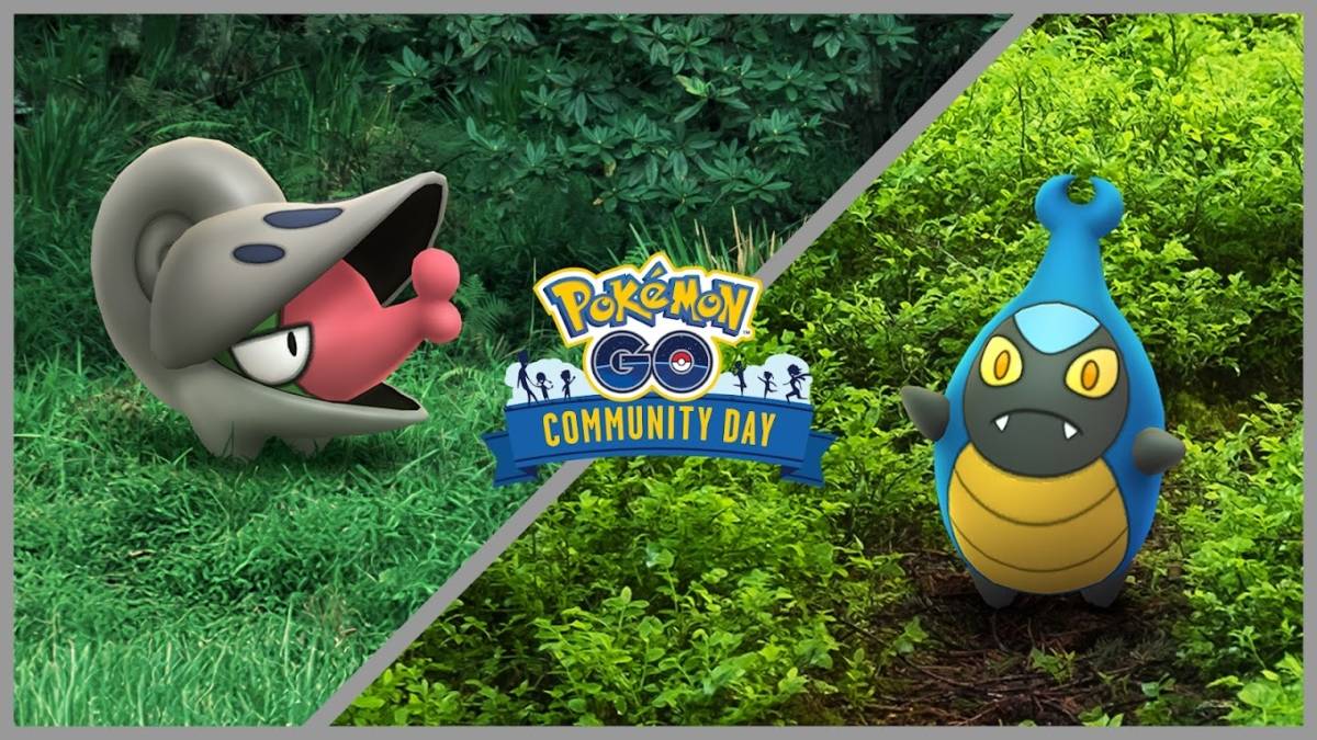 Pokemon Go Key Art para el Día de la Comunidad de Karrablast y Shelmet