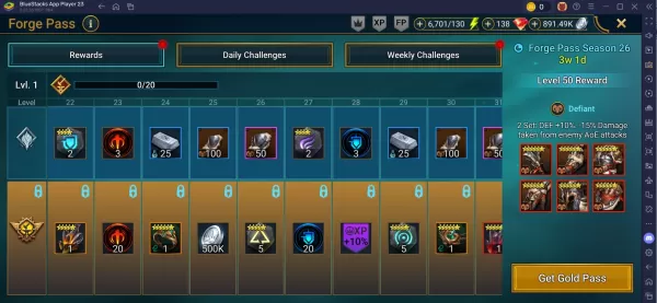 RAID Shadow Legends Forge 패스 26: 임무 및 보상 가이드