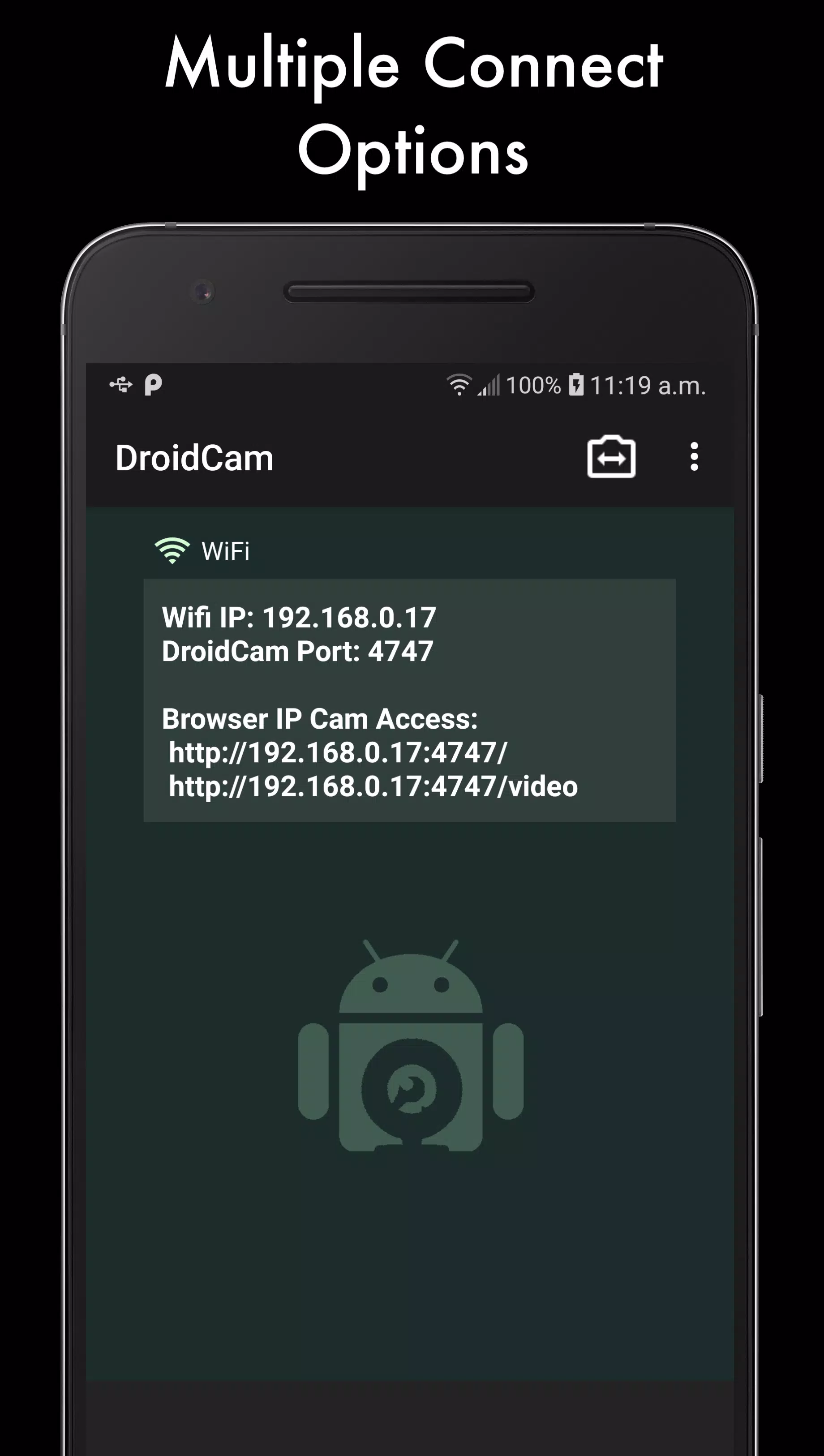 DroidCam Webcam (Classic) Скриншот 2