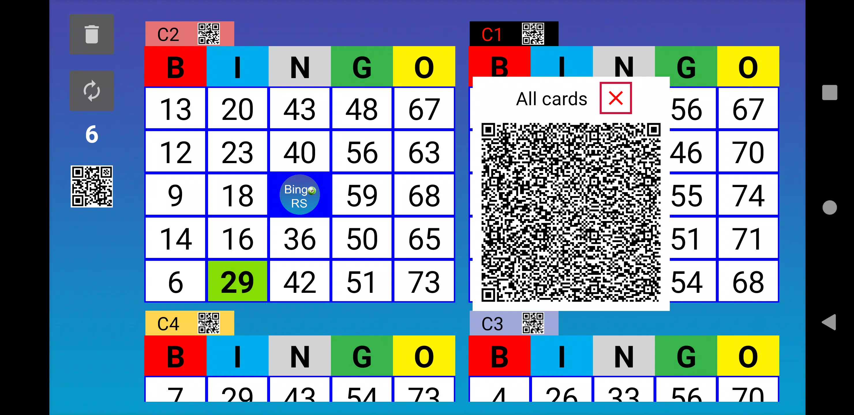 Bingo RS Cards Captura de pantalla 2