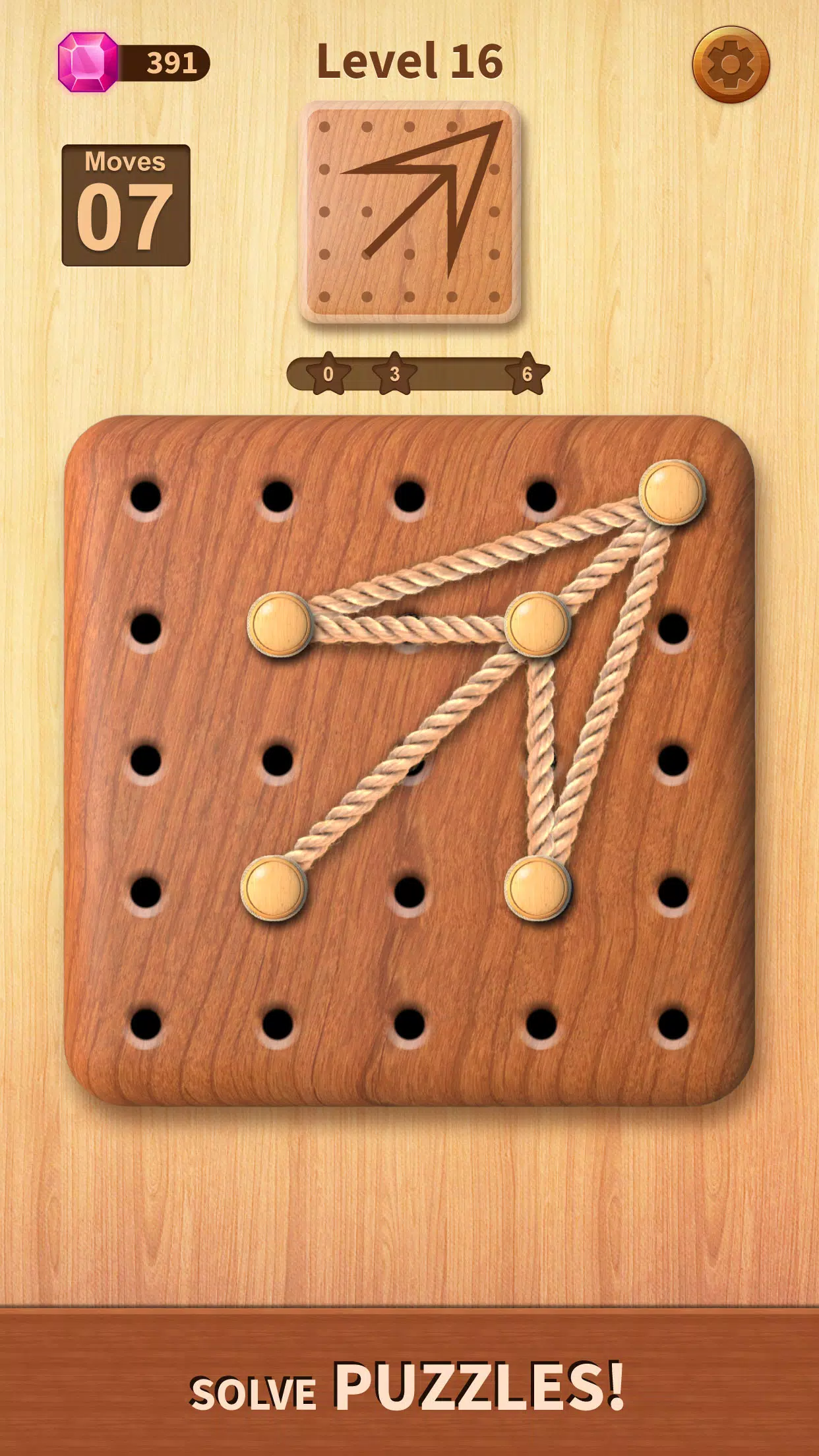 Rope Puzzle: Wooden Rope Games Tangkapan skrin 0