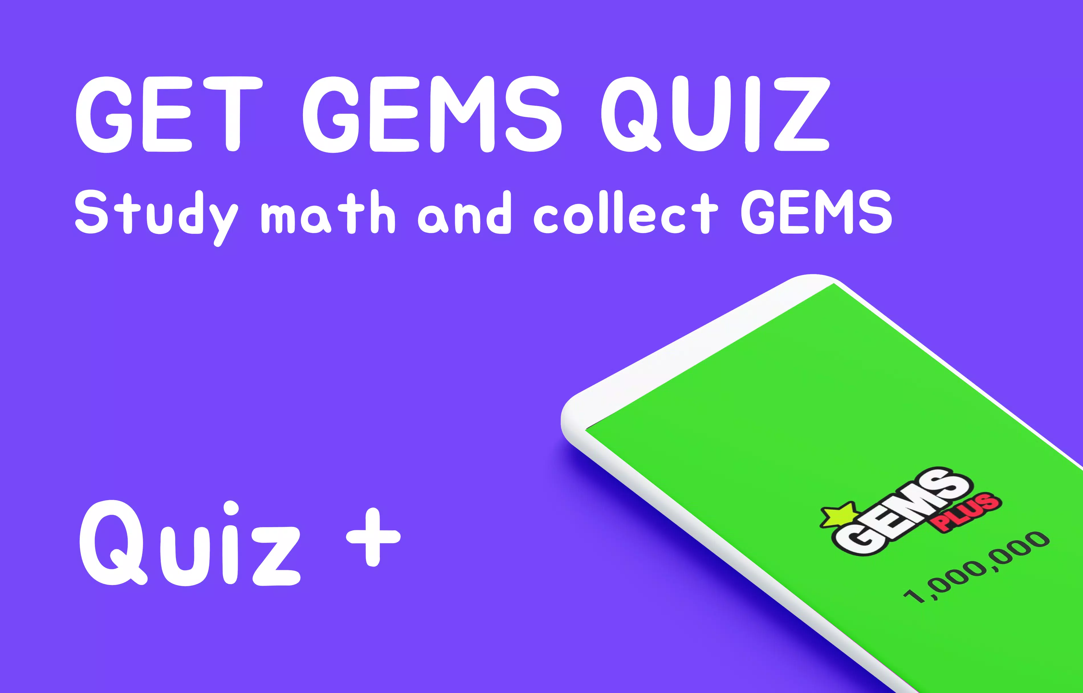 Gems Math Quiz - Plus Schermafbeelding 0