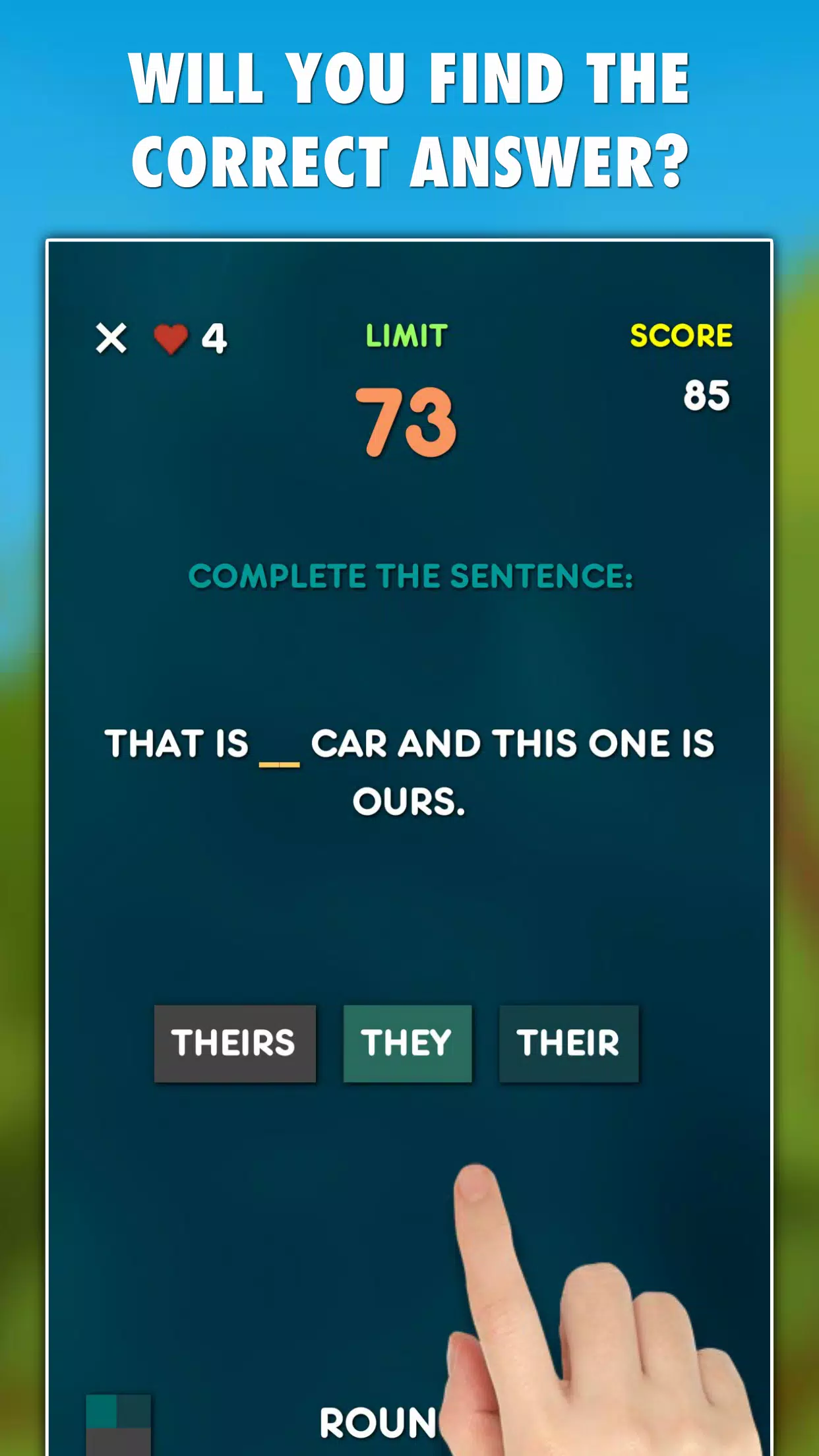 Pronouns Grammar Test Captura de tela 1