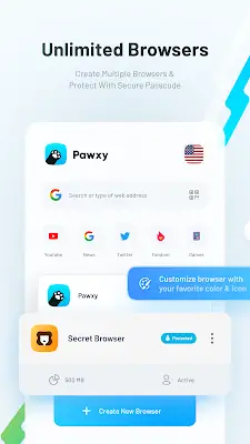 Pawxy - Fast VPN & Web Browser Screenshot 0