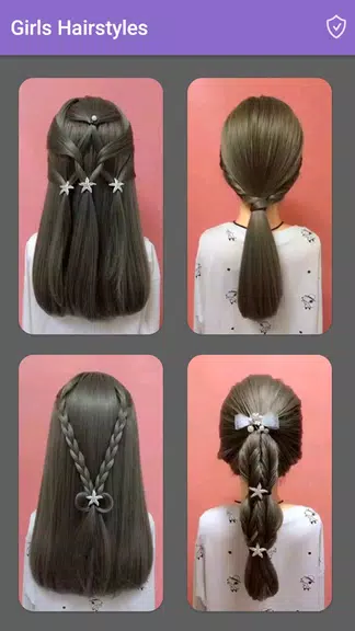 Girls Hairstyles Step By Step Captura de pantalla 0