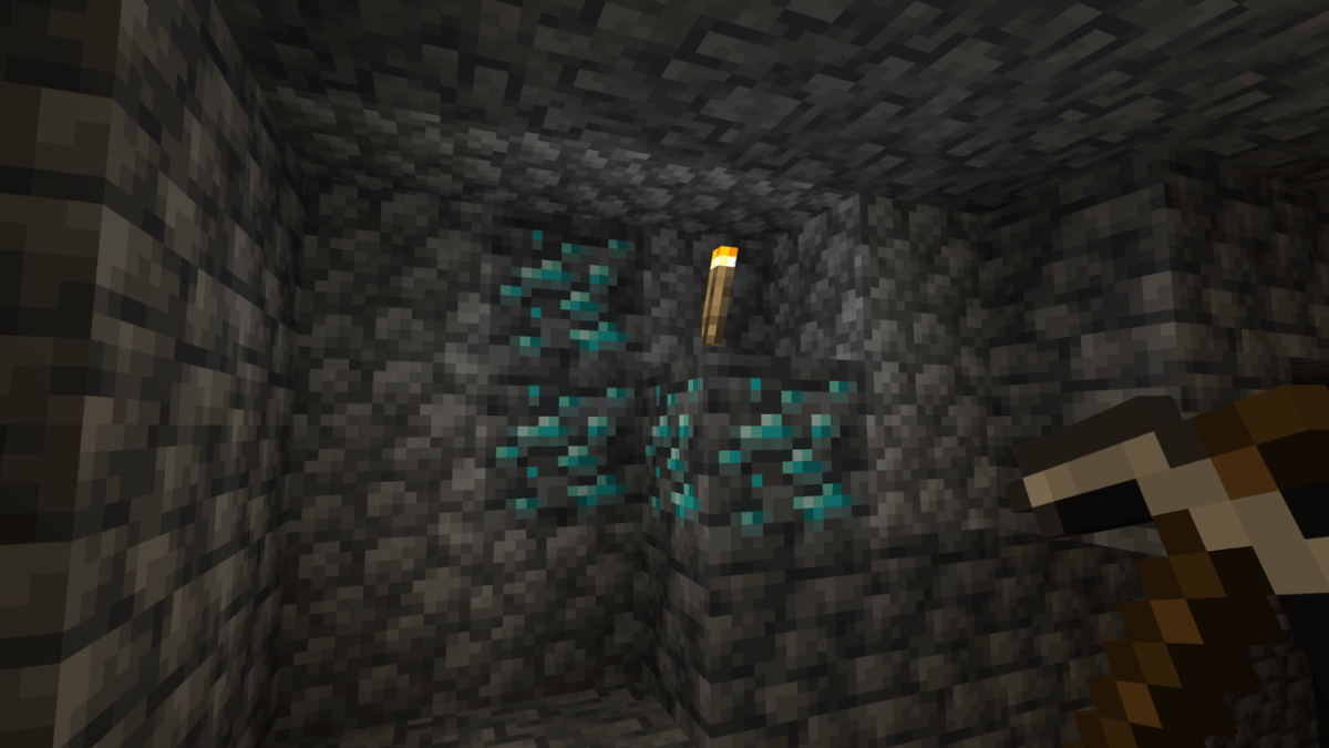 Diamantes en Minecraft.