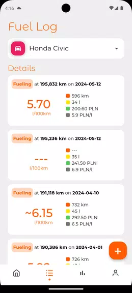 Fuel Log - Mileage And Service Captura de tela 1