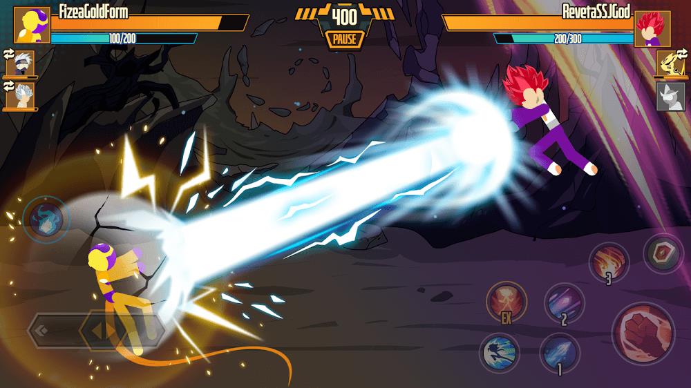 Stickman Dragon Fight - Super ภาพหน้าจอ 1
