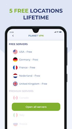 Free VPN Proxy by Planet VPN Tangkapan skrin 0